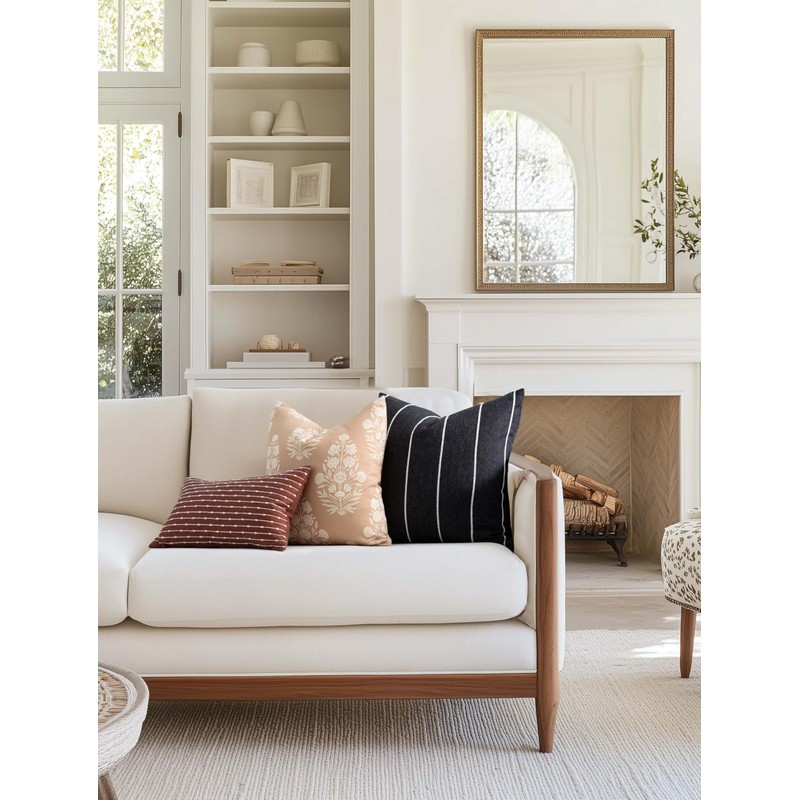 Crumbs Home Modern Farmhouse Fall Linen Indoor Outdoor Lumbar Pillow