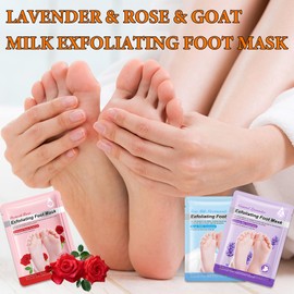 6PCS Foot Peel Mask,Exfoliating Foot Mask for Remove Dead Skin,Hydrating Foot Care Mask,Peel Off Mask for Calluses & Dry Toe Cracked Rough,Quickly Moisturizing & Nourishing Feet