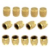 30 Pcs Schrader Core Caps, 1/4" HVAC Locking Caps Brass