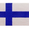 EmbTao Finland Flag Patch Embroidered National Morale Applique Iron On