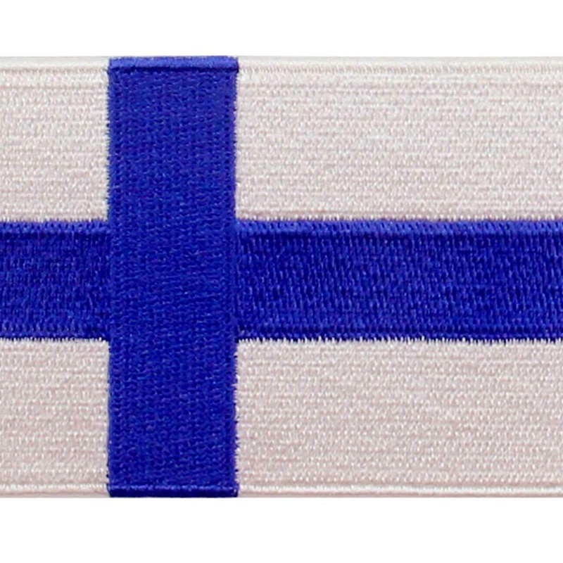 EmbTao Finland Flag Patch Embroidered National Morale Applique Iron On