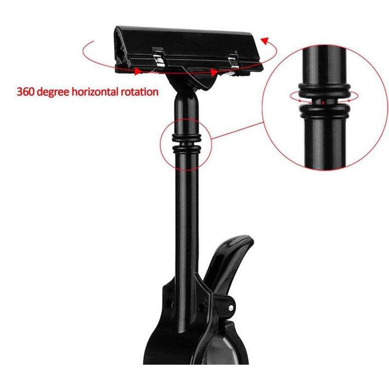 6PCS Plastic Rotatable Commodity Sign Price Tag Label Display Clip