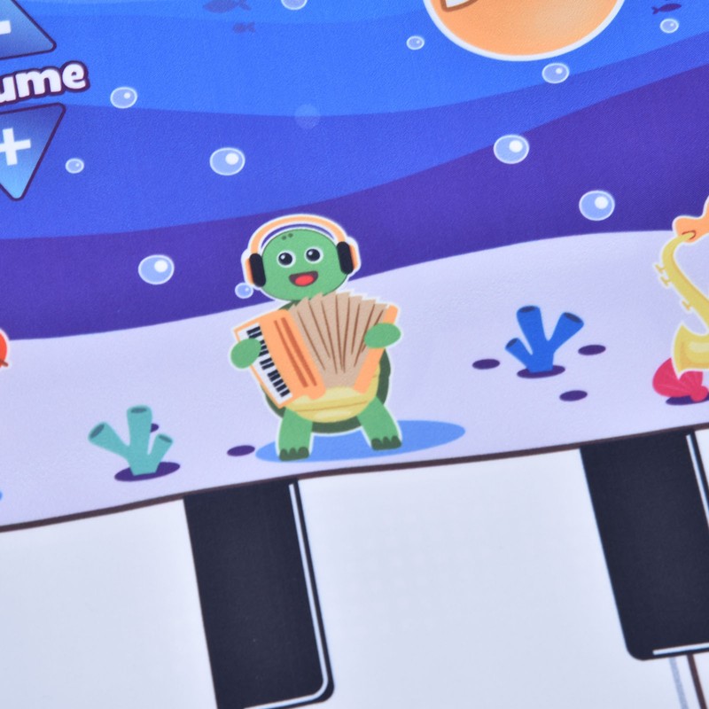 Kids Piano Mat Collapsible Soft Cloth Lighting Musical Dance Floor