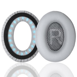 ACCIUK Replacement Ear Pads, Compatible with Bose QuietComfort (QC) 35 35ii 25 15 2 Headphones. New Soft Protein Leather, high-Density Memory Foam, 1 Pair of Replacement Ear Pads (Grey)