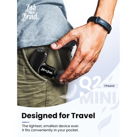 BOB AND BRAD BOB AND BRAD Q2 Mini Massage Gun, Powerful Pocket-Sized Massager, Portable Muscle Massage Gun, Ultra Small & Quiet Massager with Carry Case for On The Go Usage, Gifts for Women Men Athletes (Black)