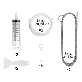 Anlising Fridge Drain Hole Cleaning Set, Fridge Cleaning Set, Fridge Emptying, Drain Hole of the Fridge, Fridge Discharge Excavator, for Fridge 14 Pieces