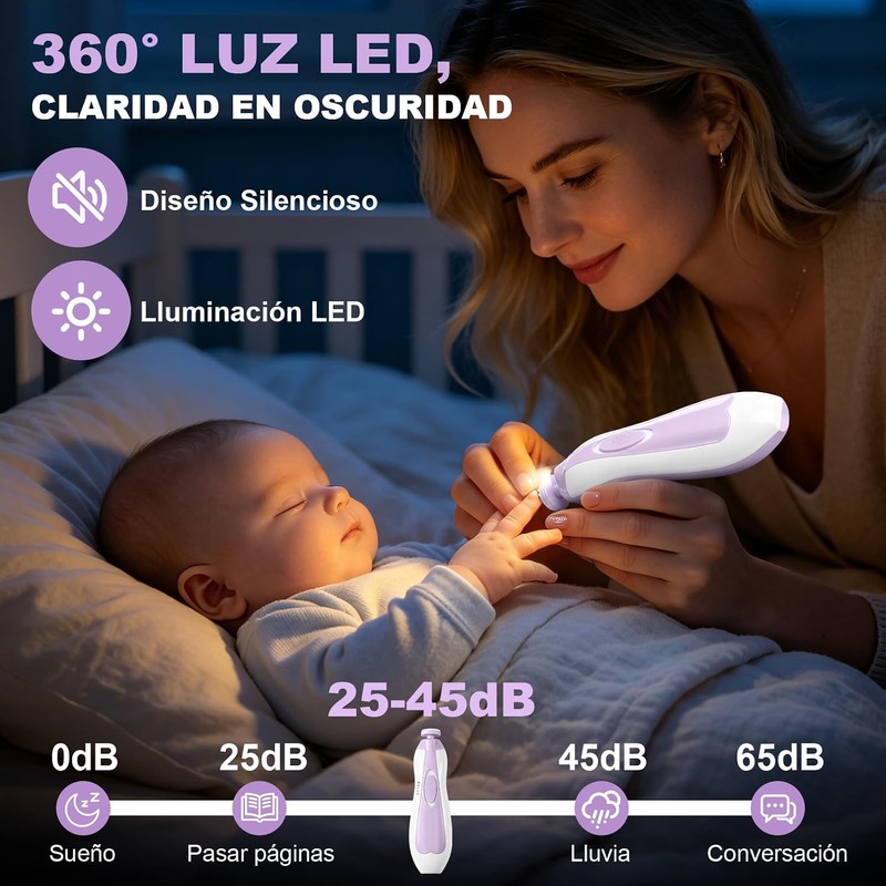 Lima de uñas eléctrica AXIDUN para bebé – corta y