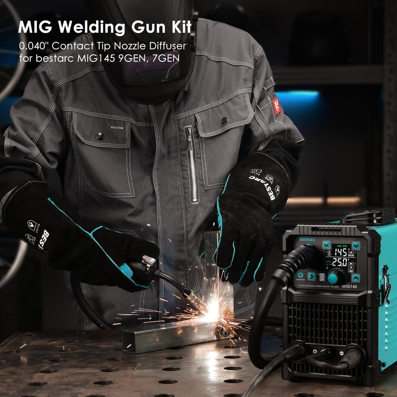 bestarc MIG Welding Gun Kit, 0.040" Contact Tip Nozzle Diffuser