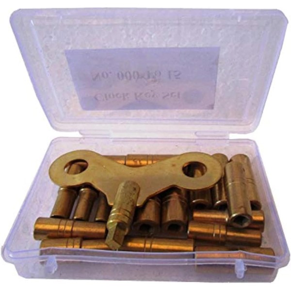 Brass Gold Clock Wrench Set 18 Prong Master Key For