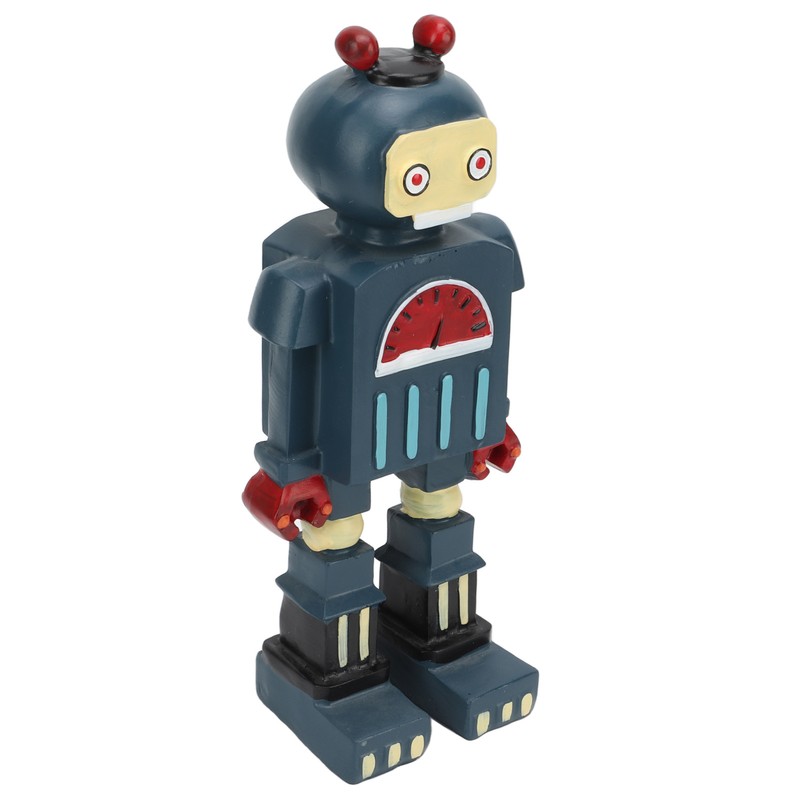 Blue Retro Robot Classic Anti Aging Robot Figurine Elaborately Crafted