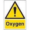V Safety Oxygen Warning Sign - 150mm x 200mm -