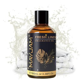 MAYJAM Fresh Linen Fragrance Oils Essential Oil - Fresh Linen Oil for Diffusers, 3.38FL.OZ/100ML Large Volume Fragrance Oil with Premium Glass Dropper