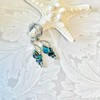 Abalone Shell Huggie Hoops Earrings, Cute Conch Shell Design, White