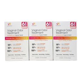 vH essentials 3-Pack VH Essentials Vaginal Odor Treatment pH Balanced Vaginal Tablets, 6 Count