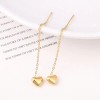 Aretes Corazón Largos Para Mujer Acero Inoxidable Regalos