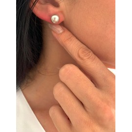 ONDEGO® 925er 9mm Silber Süßwasserperle Ohrringe Perle Rosa Rosé Perlenohrringe Ohrstecker Brautschmuck permutt Schmuck für Sie Geschenk