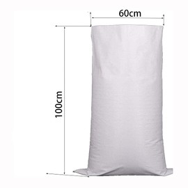 HUYIWEI 10 White Polypropylene Woven Bags, 60 x 100 cm, Packing Material