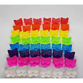 50 x Mini Soap Shapes - Handwash Bars Party Favours Kids Scented Gift/SLS Free/Vegan Friendly (Butterflies)