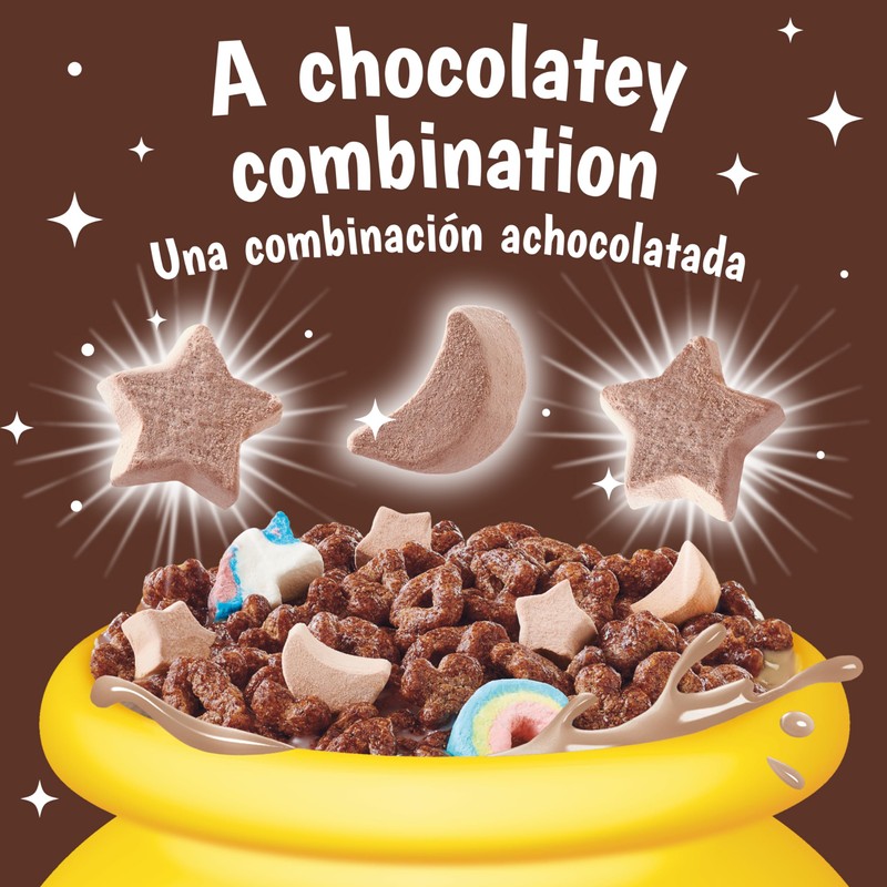 Lucky Charms Chocolatey Chocolate Cereal with Marshmallows, Kids Breakfast Cereal,