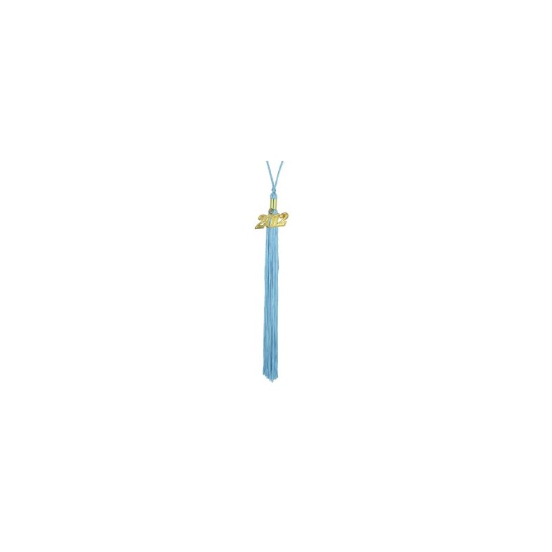Graduation Tassel with 2012 Year Charm (Light Blue)