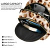 LYEMVHE Leopard Print Leather Sling Bag Small Crossbody Backpack Travel