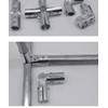 180 Degree Structural Pipe Connector, 1" Stainless Steel Rail Clamps,