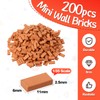Civaner 200 Pcs Mini Bricks for Landscaping Small Miniature Tiny