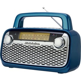 Studebaker SB2006BL Bluetooth AM/FM Portable Radio Rechargeable (Blue) [New ]