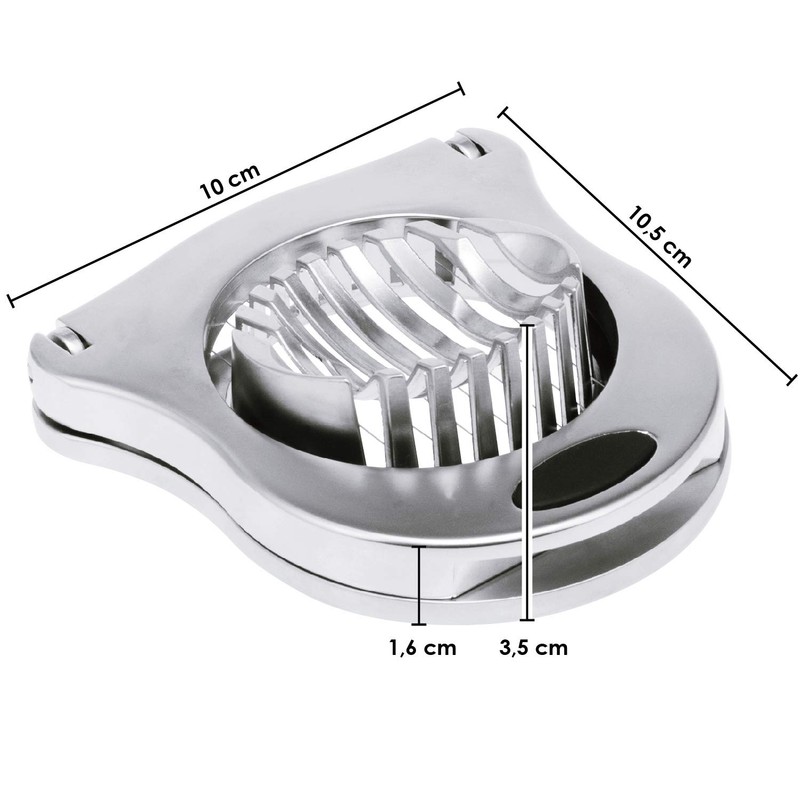 bremermann egg slicer, zinc alloy, soft-touch handles