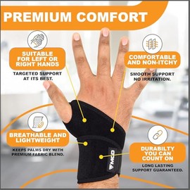 MCD Wrist Supports Adjustable, Lightweight Hand & Wrist Brace Support Wrist Compression Support Wrist Brace for Carpal Tunnel Wrist Support Right Hand & Left Hands for Arthritis, Gym, Sports, & Work