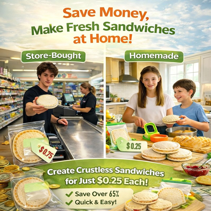 Uncrustable Sandwich Cutter, 2-Pack Sandwich Cutters for Kids Lunch