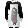 Ambesonne Mermaid Apron, Sea is My Home Words Written in