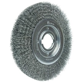 Weiler 06170 10" Medium Face Crimped Wire Wheel , .020" Steel Fill, 2" Arbor Hole, Made in the USA