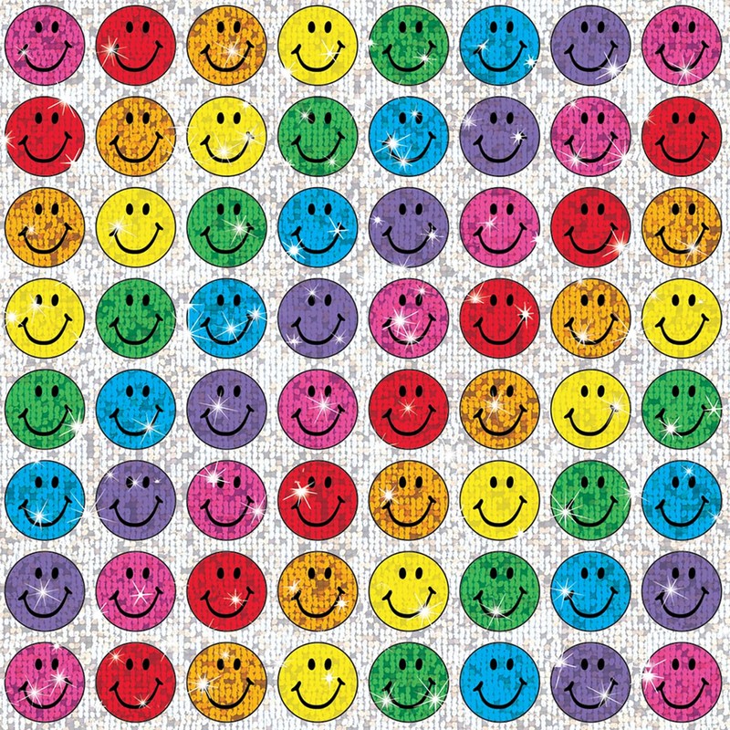 Trend Enterprises トレンド ごほうびシール キラキラ スマイル 1300片