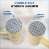 Meat Tenderizer - Meat Hammer, Mallet Pounder,Double-Sided Wooden Handle for