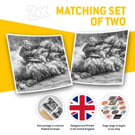 2 x 10cm Square Vinyl Stickers - Quad Bike ATV 4x4 Dirt Biker Sports Decals 43417