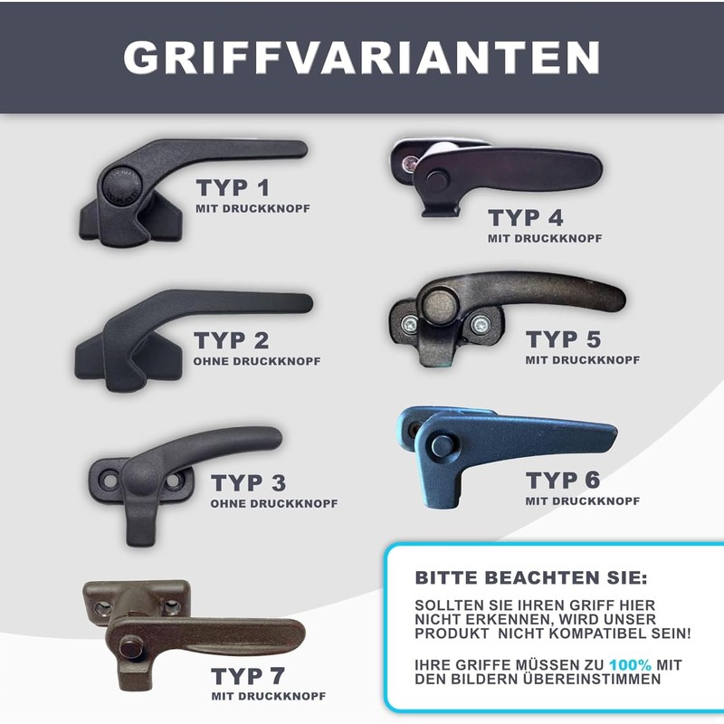 3D-Druck Camper Window Locks in Black/Burglary Protection/Latch for Dometic Seitz
