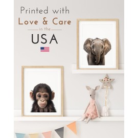 Elarta Animal Wall Art Safari Nursery Wall Decor Prints (8x10 UNFRAMED) Nursery Wall Art Baby Nursery Decor, Jungle Nursery Decor, Safari Nursery Decor for Boys