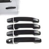 LJ INTERNATIONAL Quality Accessories Glossy Black Door Handle Overlays Compatible