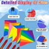 QUANA 5 Pack Kites for Kids and Adults, Diamond Kites