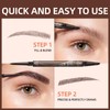 Micro Eyebrow Pencil & Microblading Eyebrow Pen Set, Dual-Ended Eye