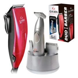 Juego Peluquera Pelo Barba Y Recortadora Vello Nariz Orejas Rojo                                                                                      