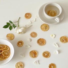 TXDYNLLK TXDYNLLK Dried Lemon Slices - Perfect for Fruit Tea, Cocktails, and Baking - Sweet Wheels for Garnish, No Added Sugar, Bursting with Zesty Flavor - Premium Quality Lemon Delight 3.53oz(100g)