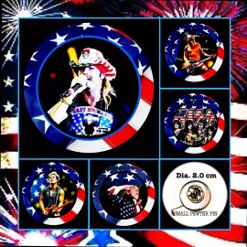 4TH OF JULY ROCK CELEBRATION FIVE LARGE PINS