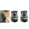 2 Sheets Temporary Wolf Tattoo Forest Tattoo Animal Tattoo Arm
