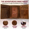 BULL GUARD Best Leather Men's RFID Trifold Wallet With ID