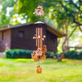 Frog Wind Chimes Outdoor Frog Gifts for Women Men Mom Gardening Birthday Gifts Metal Memorial WindChimes for Outside/Indoors, Lawn, Patio, Yard Art, Garden Decor, Yard Decorations
