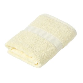 HOMESCAPES Lemon Yellow Turkish Cotton Hand Towel Super Soft Thick & Absorbent 500 GSM Towel Heavy Weight for everyday Luxury