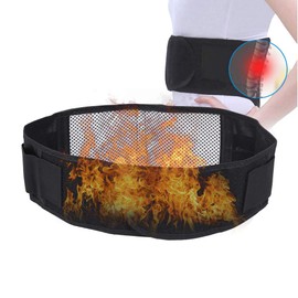 Trimmer de la cintura, turmalina negra autocalentamiento Terapia magnética soporte de la cintura Soporte lumbar por Filfeel