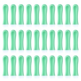 Ear Wax Removal Replacement Tips for Ear Camera 30Pcs Ear Spoon Tips for Wet/Dry Ear Ear Cleaner Tips Wax Cleaning Ear Spoons Tips Silicone Soft Cleaning Reuse Cap for Ear Wax Removal (Green)